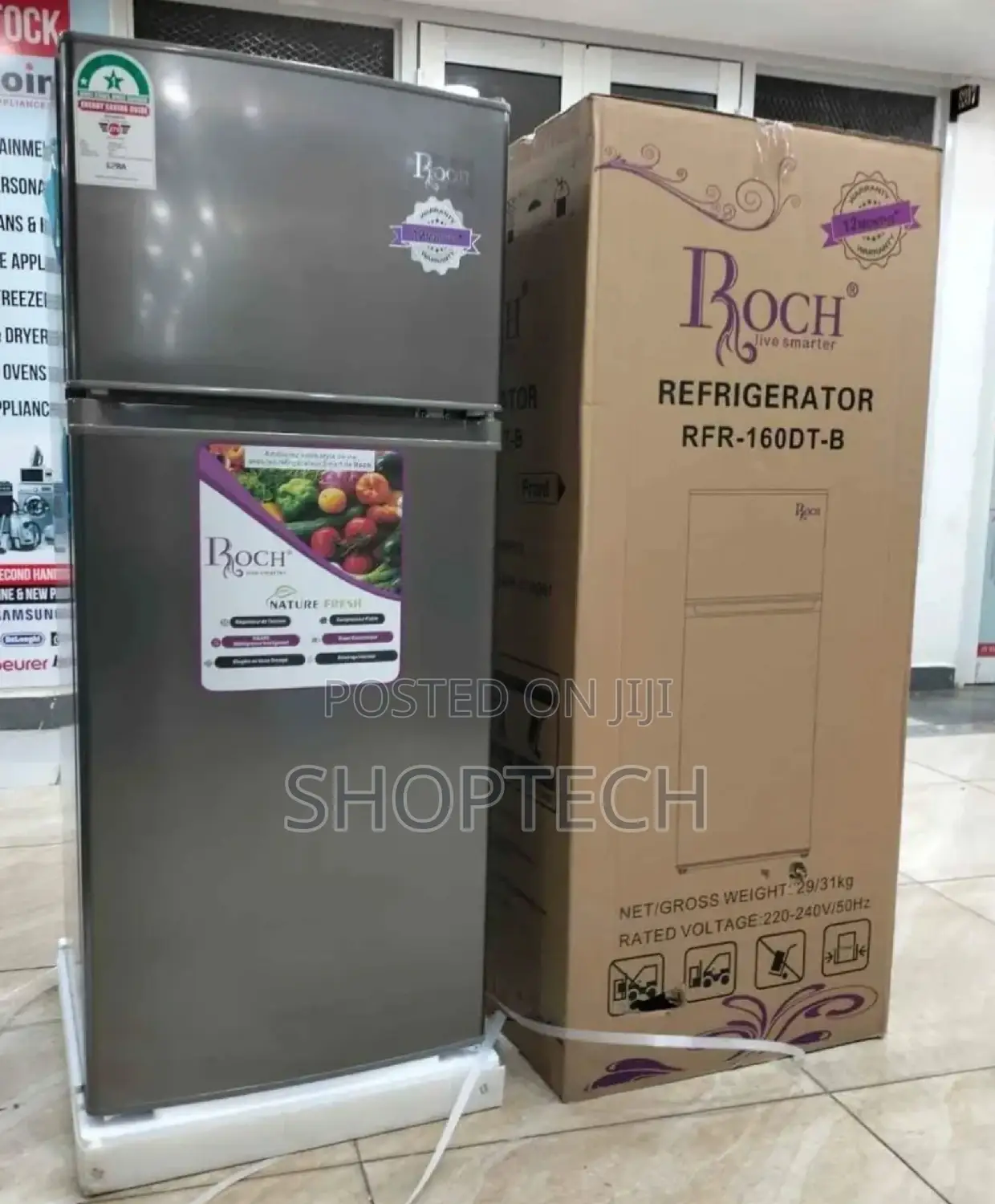 128 Litres Double Door Roch Refrigerator