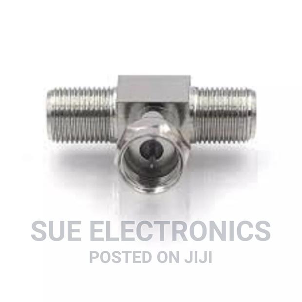 Male to 2 Female 2 Way F-Type Splitter Combiner Tv