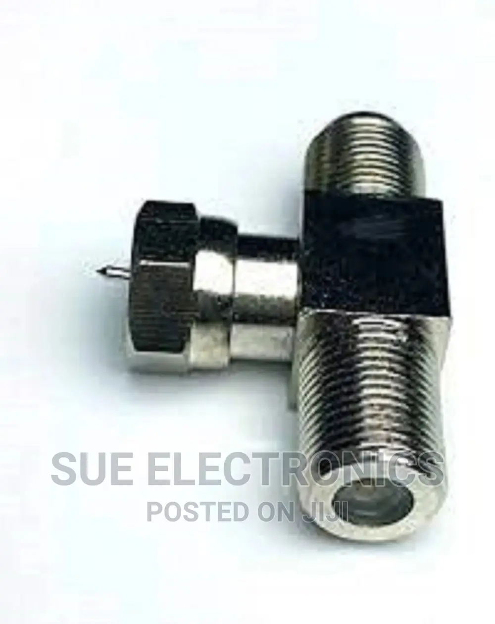 F-Type Rg6 Male to 2 Female 3-Way Coax Cable Splitter Adapte