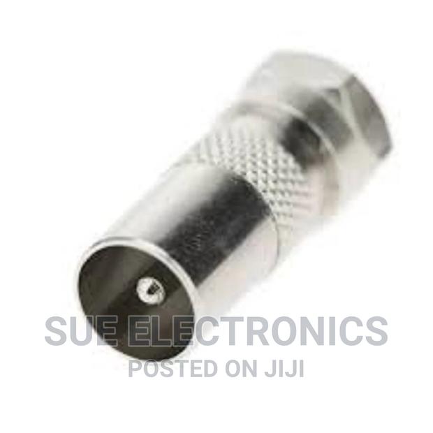 F Plug Male to Coax Socket Male Adaptor