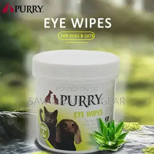 Purry Gentle Tear Stain and Eye Wipes for Dogs Cats,100pcs