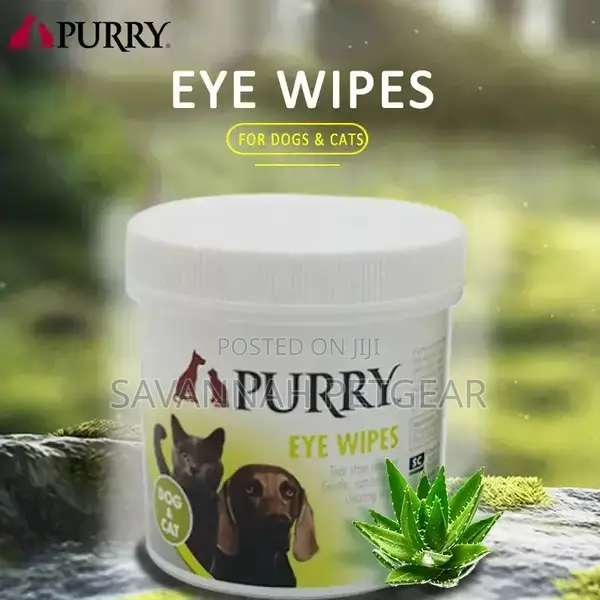 Purry Gentle Tear Stain and Eye Wipes for Dogs Cats,100pcs