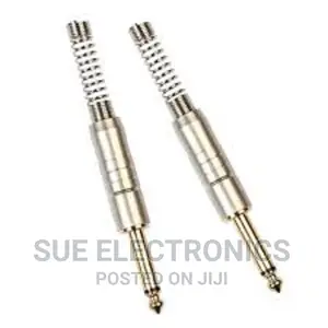 6.35mm Microphone Wire Connector Male Jack Plug Adapter