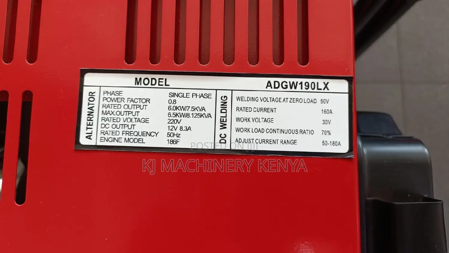 8kva / 190amps Diesel Welder Generator