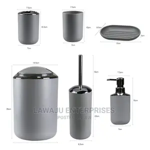 6in1 Bathroom Bin Brush Set