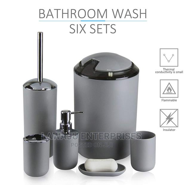 6in1 Bathroom Bin Brush Set