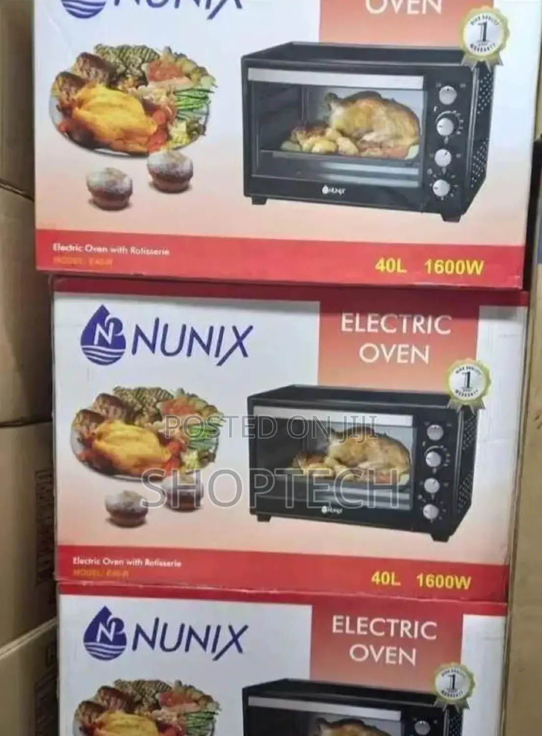 Nunix 40 Litres Electric Oven With Rotisserie.