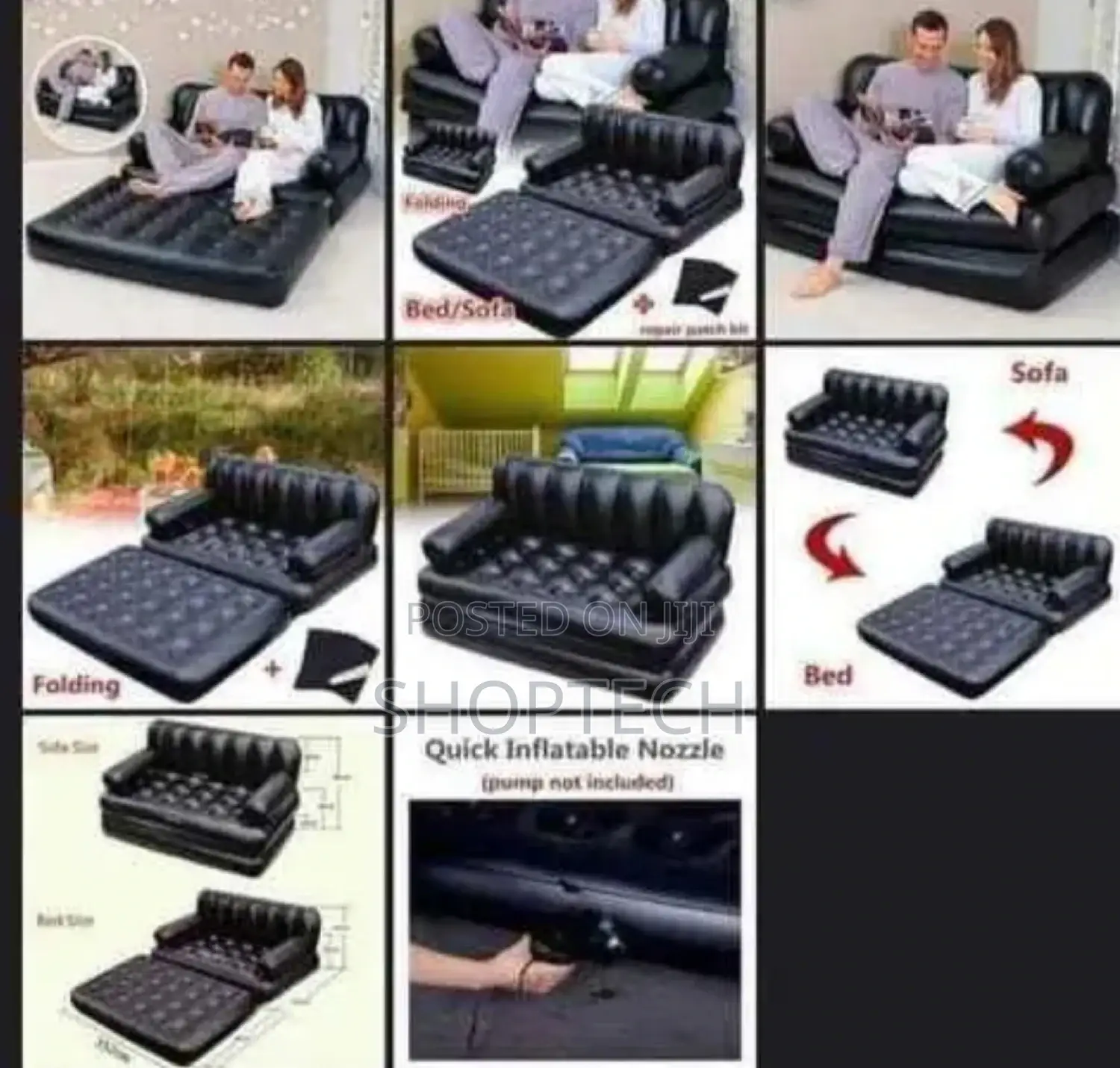 5 in 1 Inflatable 2 Seater Bestway Inflatable Pullout Sofa