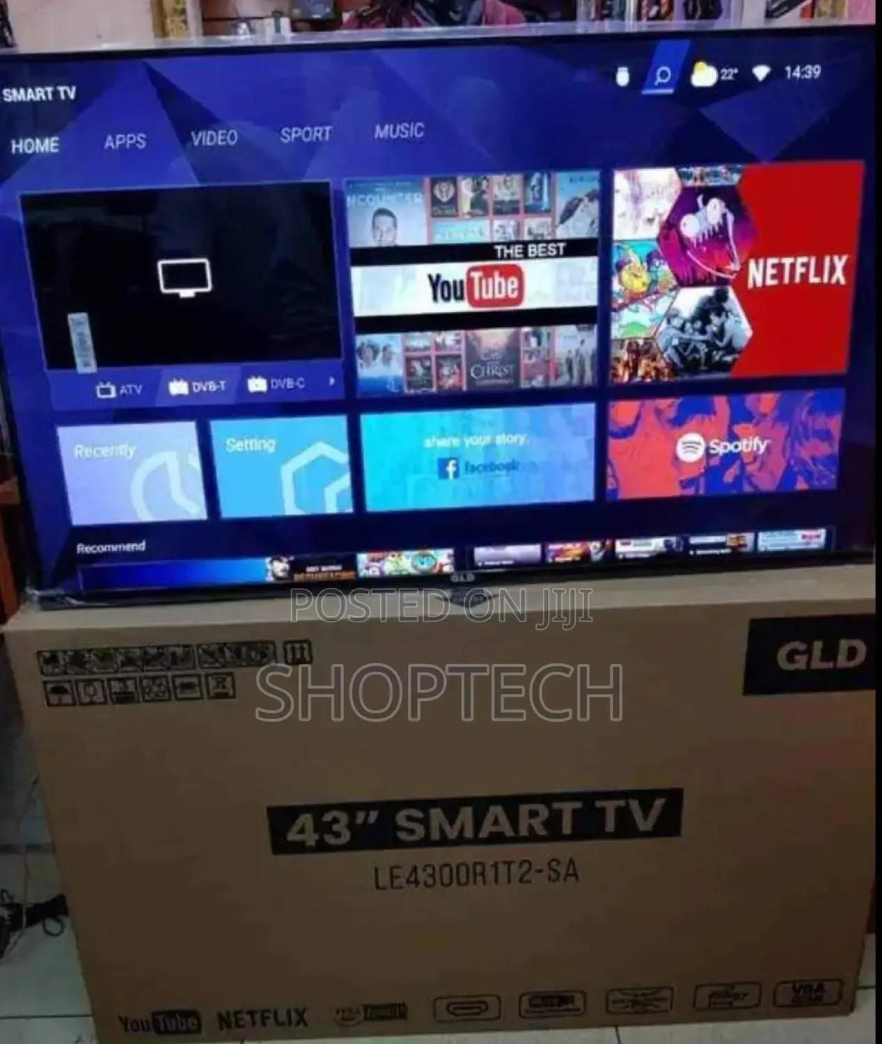 43 Inches GLD Smart Android Digital Tv.