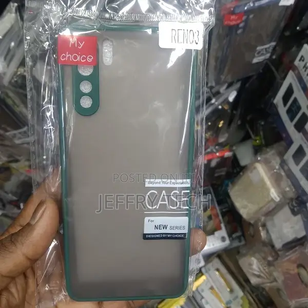 Oppo Reno 3 Pro Bumper Cases Vikefon - Green Smoke Matte Bac