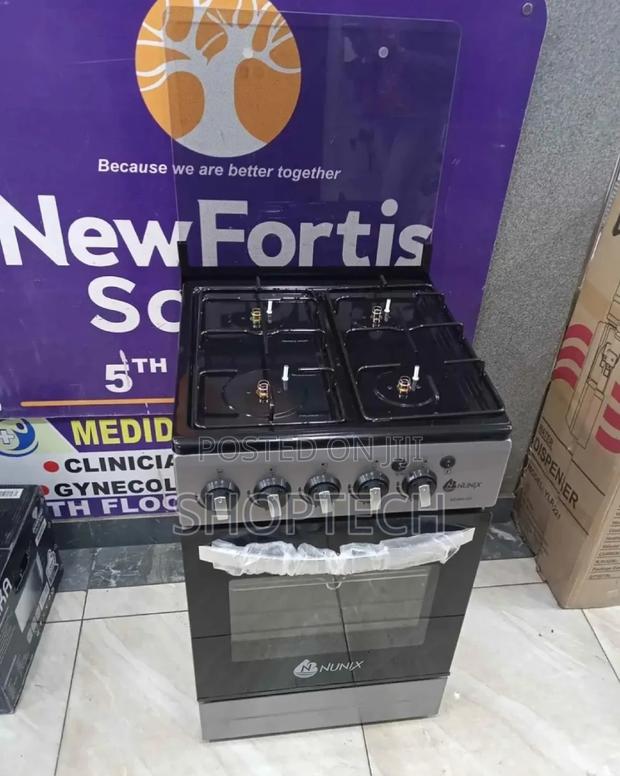 Nunix 4 Gas Standing Cooker+ Oven Cooker.