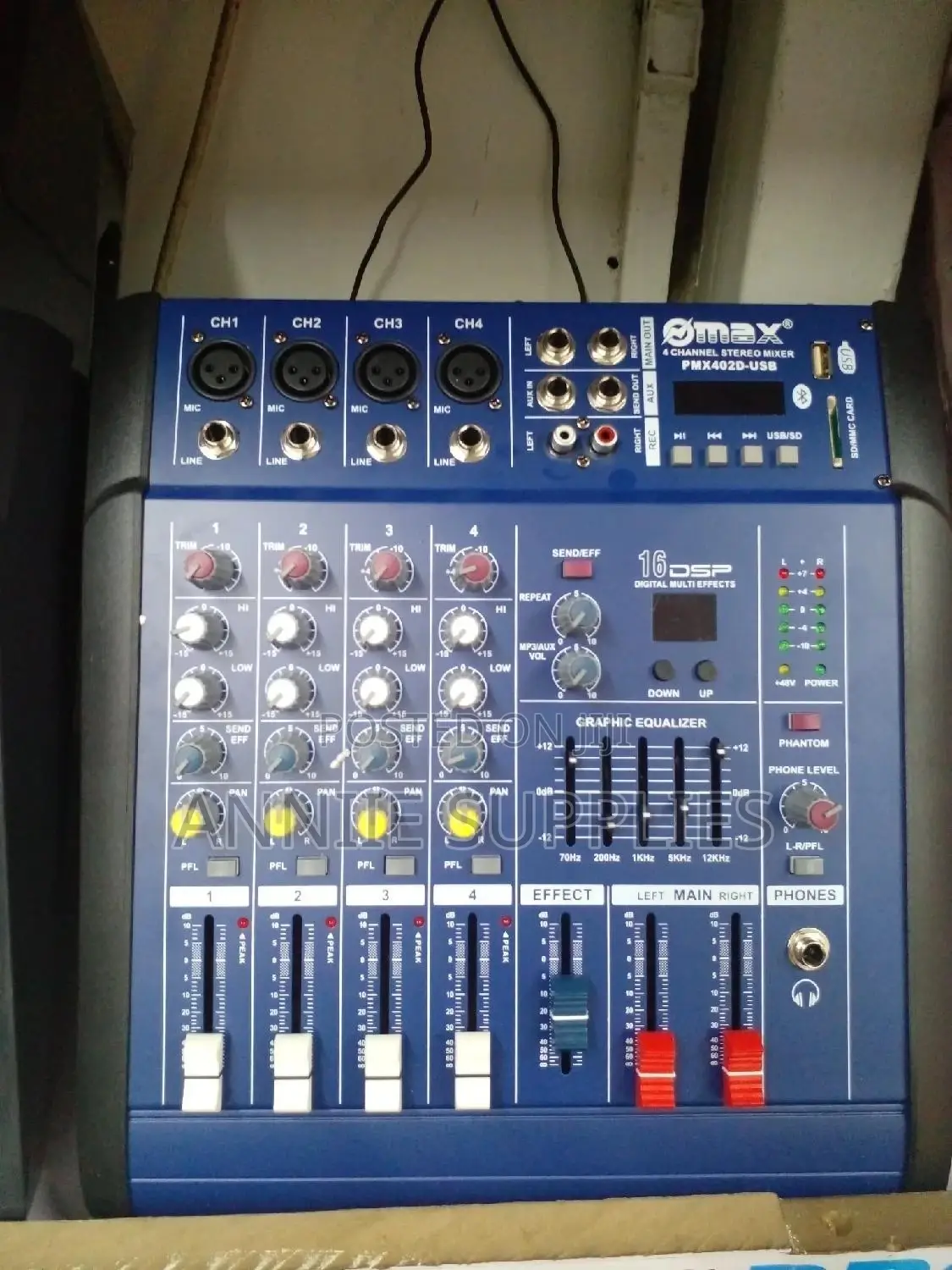 4ch Powered Mixer Usb/Bt