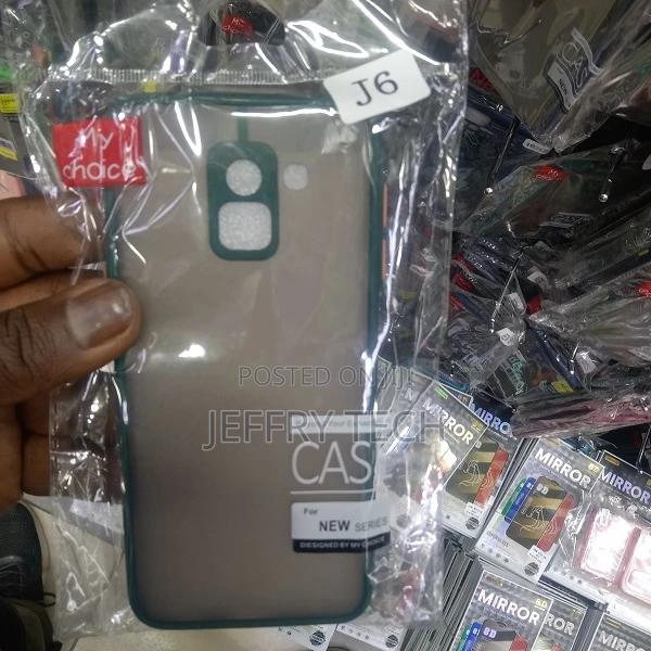 Back Cover for Samsung Galaxy J6, Frosted Smoke Case, Camera