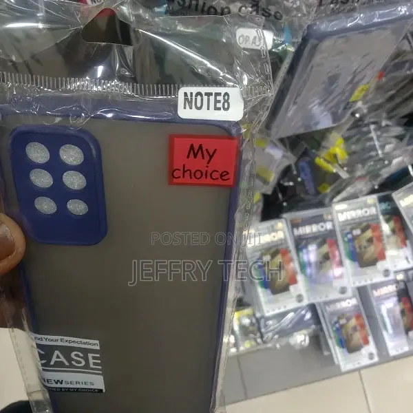 Back Cover for Redmi Note 8 Matte Smoke Case With Camera Cap