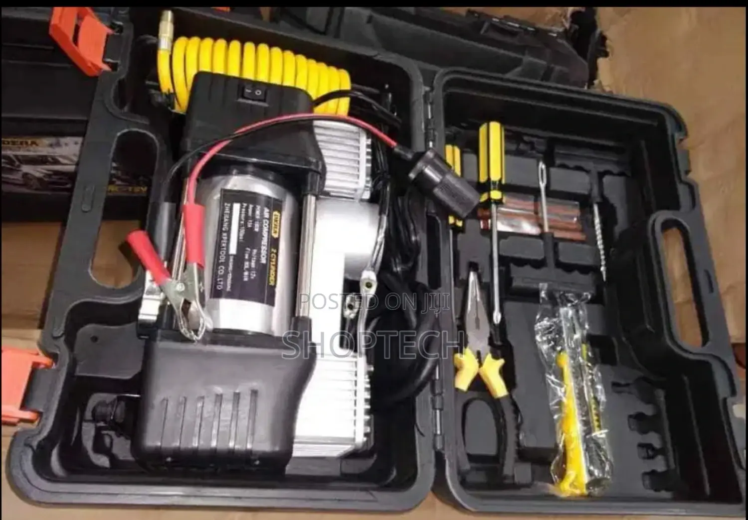 Double Air Compressor With Tools.
