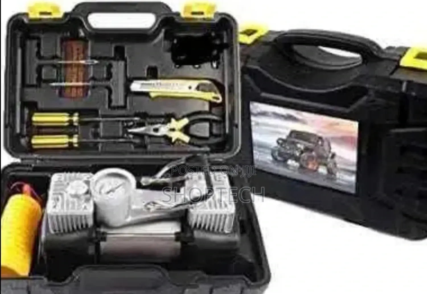 Double Cylinder Air Car Compressor With Tools.