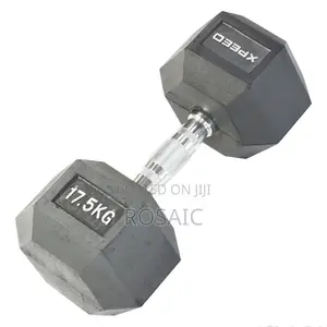 17.5 Kgs Rubber Hex Dumbbell