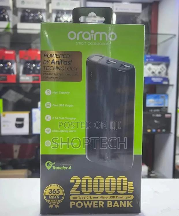 20000 Ampheres Oraimo Power Bank - main view