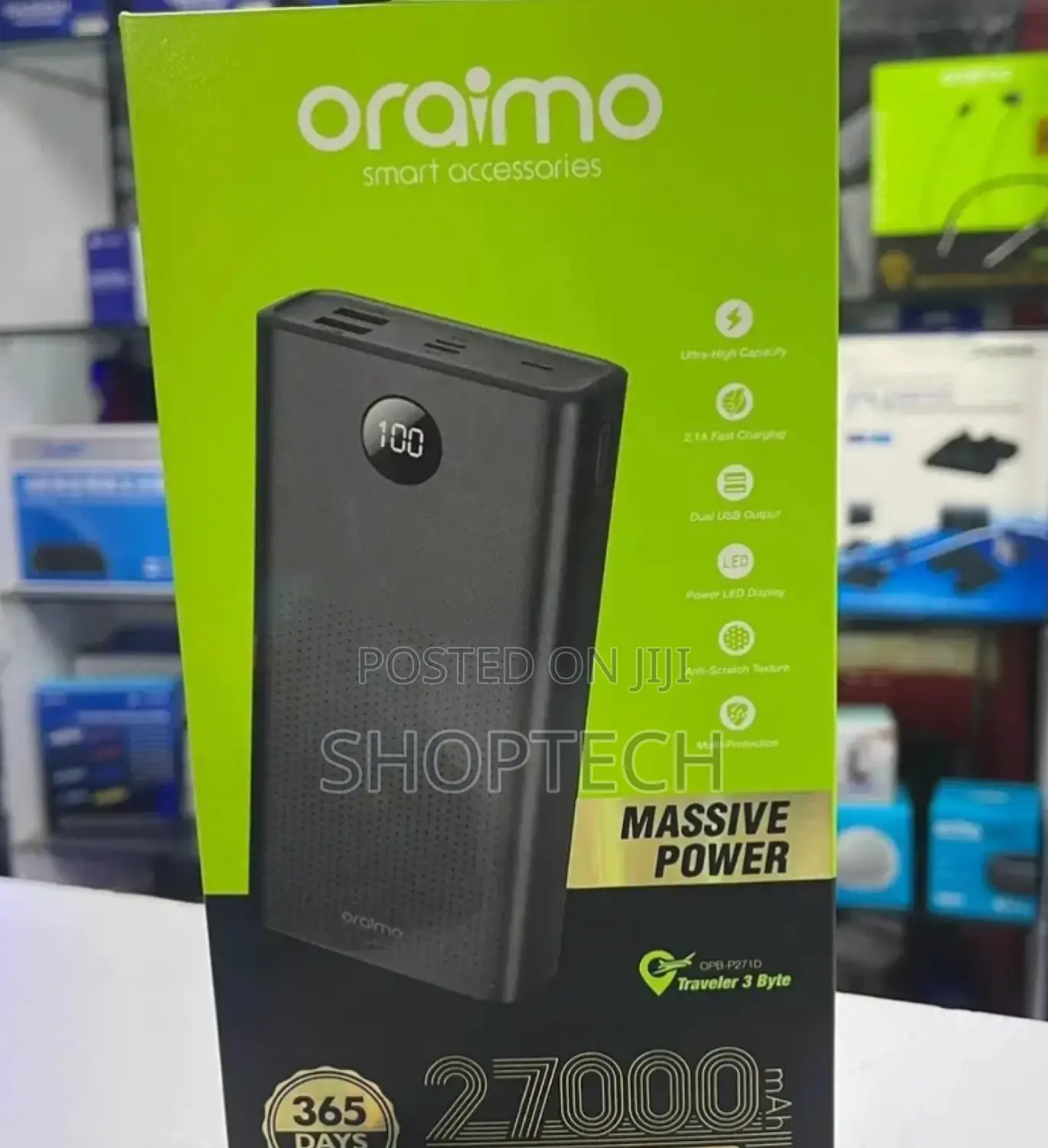 27000 Ampheres Oraimo Power Bank.