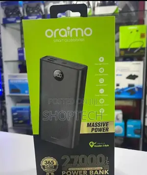 27000 Ampheres Oraimo Power Bank.