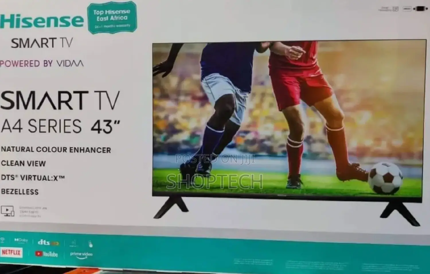 Hisense 43 Inches Smart Android FLAMELESS Digital Tv.