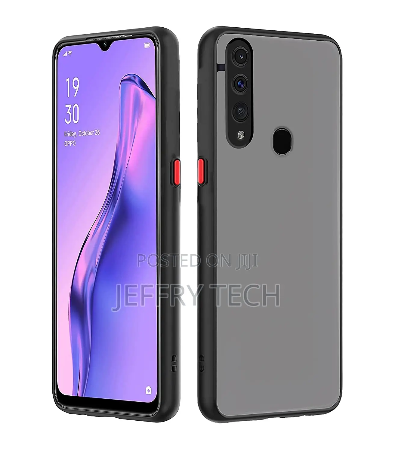 Back Cover for Oppo A31 (TPU, Plastic | Black | Solid)