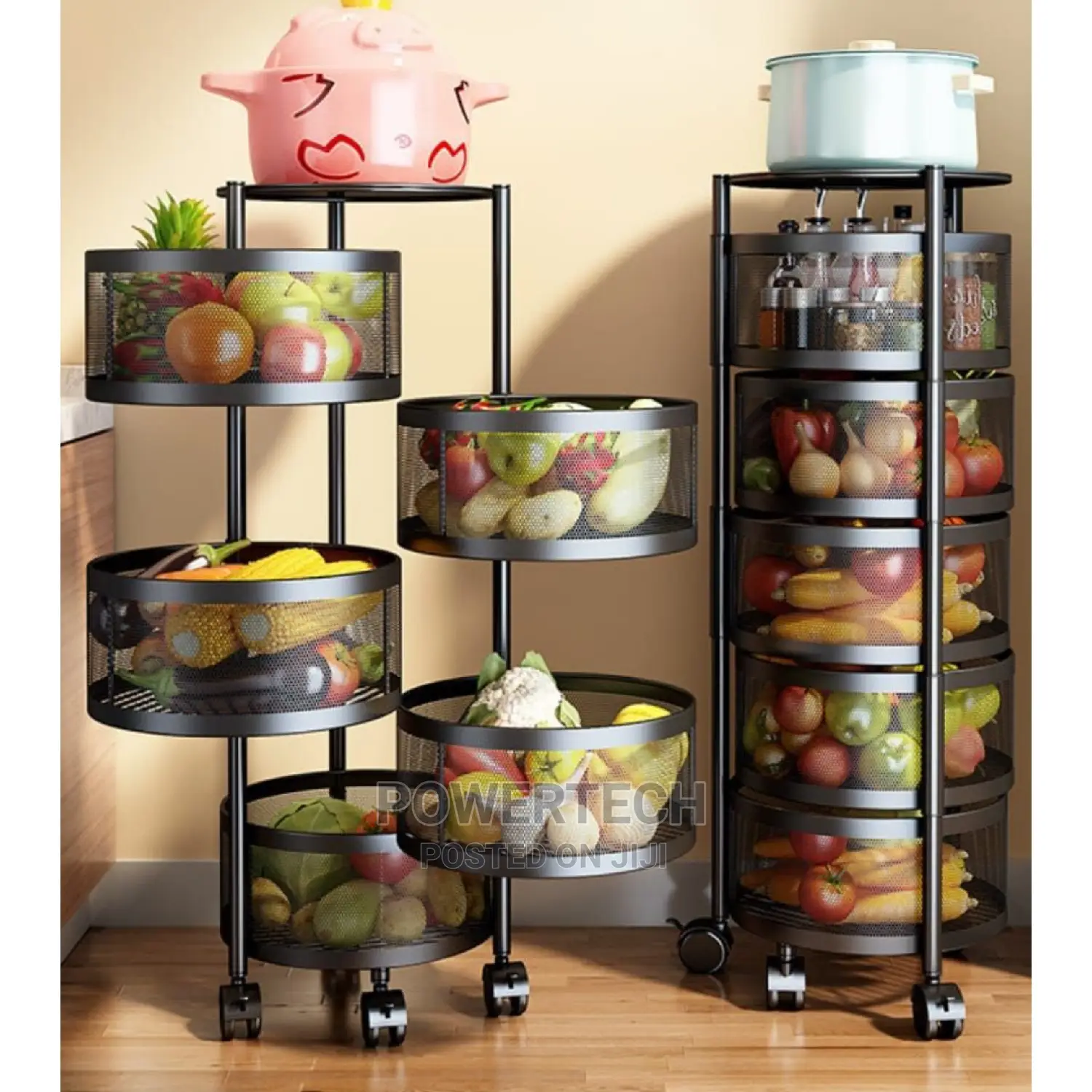 Fruit/ Kitchen Storage Rack With Wheels