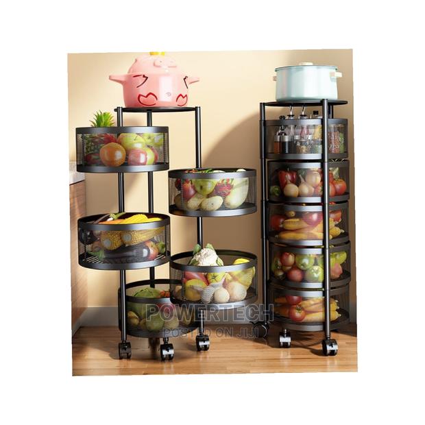 Kitchen Storage Rack With Wheels- 5 Tier