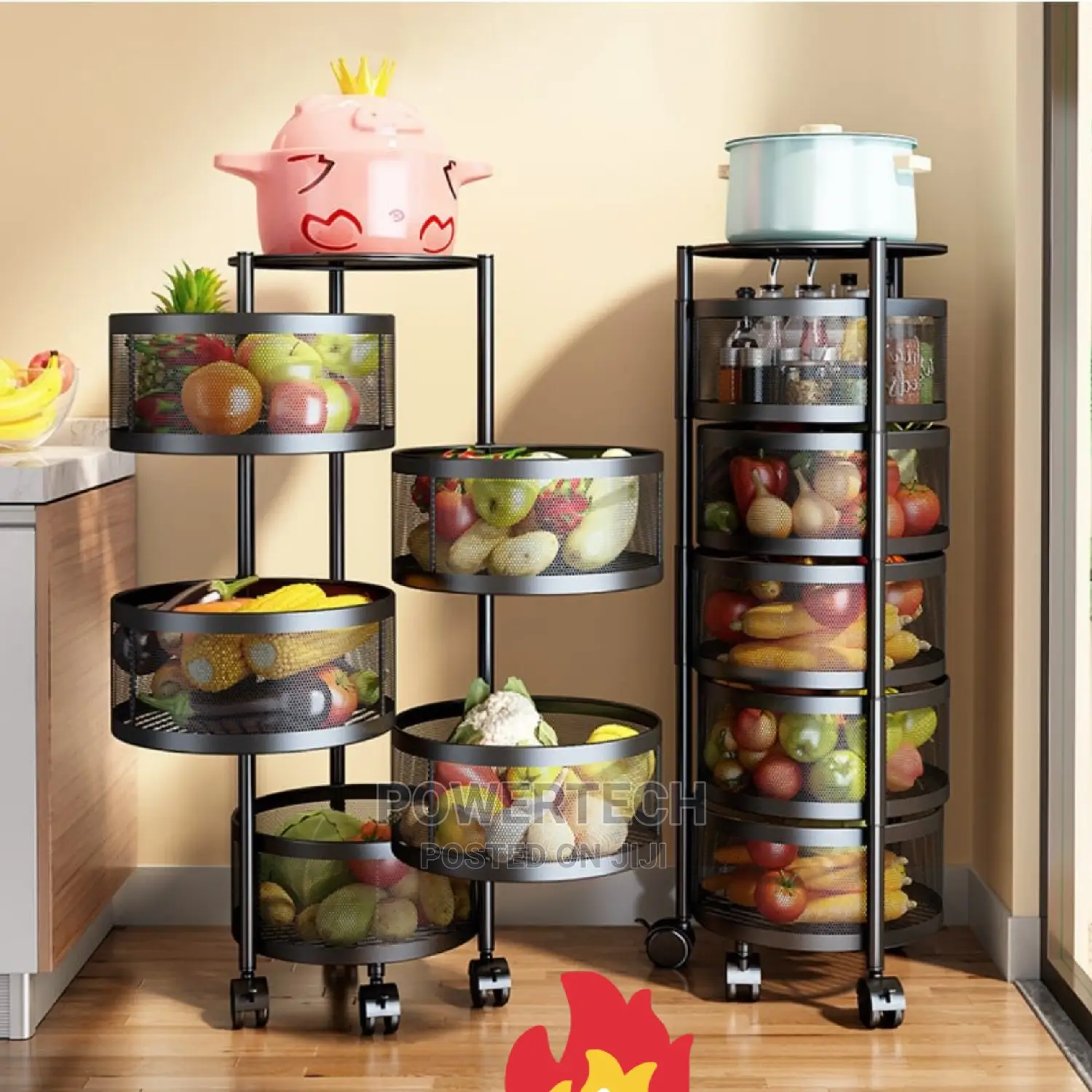 5 Tier Kitchen Storage Rack !