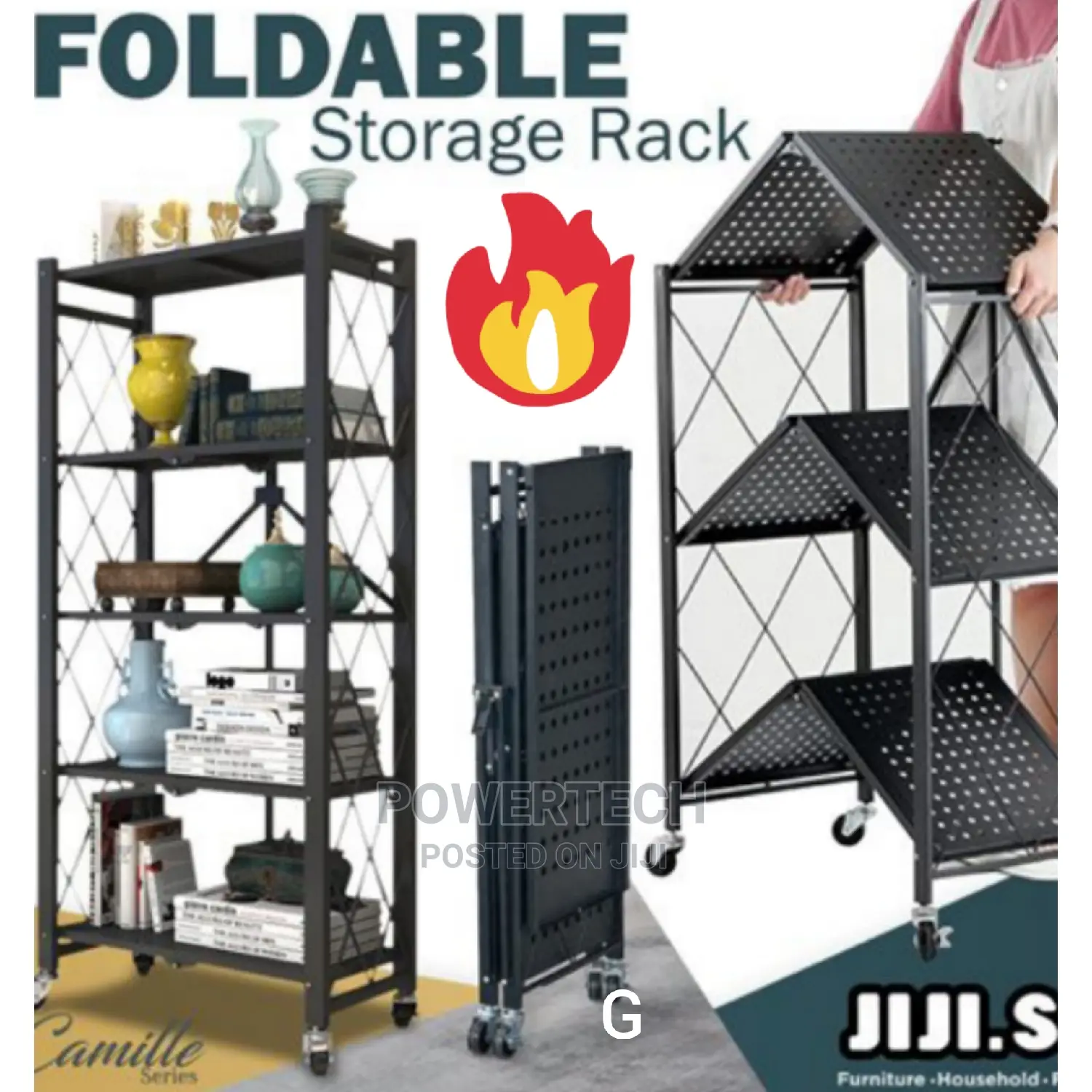 Fordable Kitchen Metalic Rack.