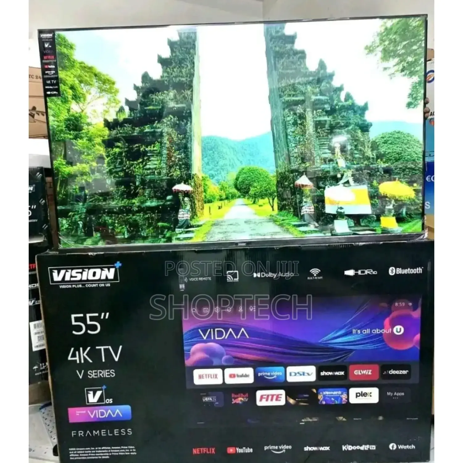 Vision 55 Inches Flameless Smart Android Tv.