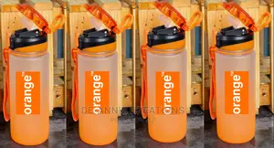 Orange Plastic Water Bottle