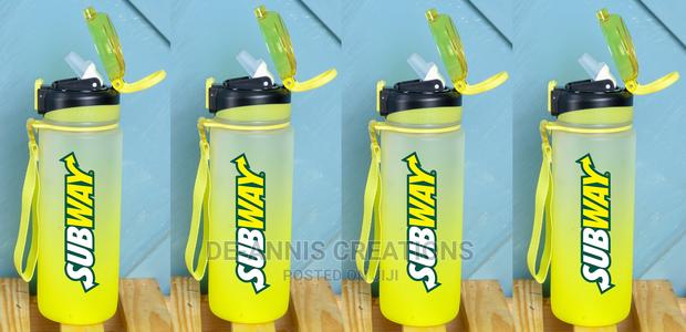 Yellow Plastic Water Bottle