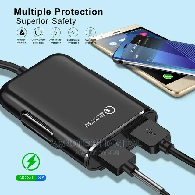 4-Port Smart Phone Universal Car Fast Charger