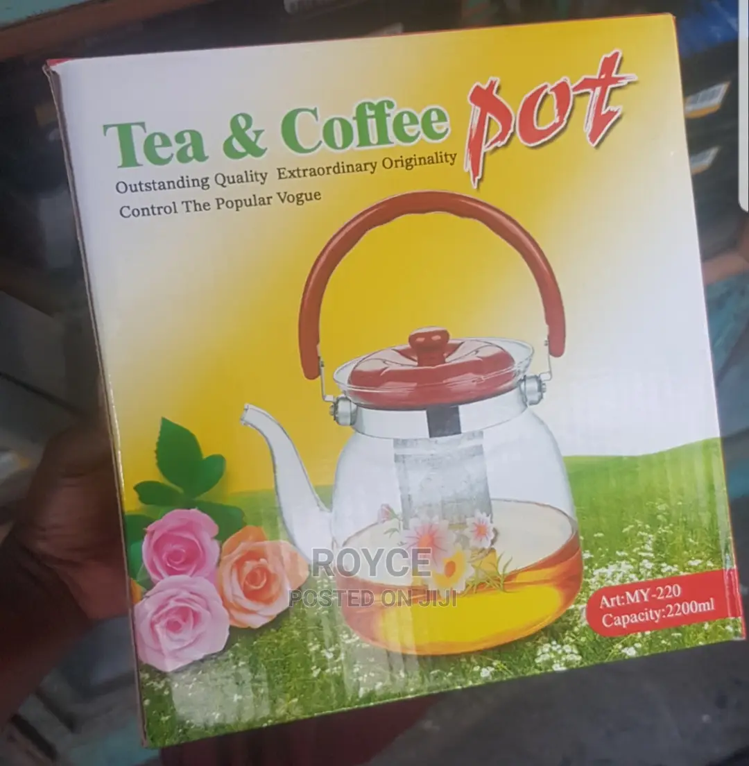 Heat Resistant Tea / Coffee Glass Infuser Pot_2200ml