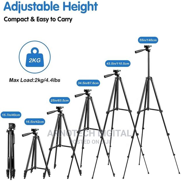 Youtube Tiktok Vlogging Kit With Stand + Mic + Led Light - thumbnail 6