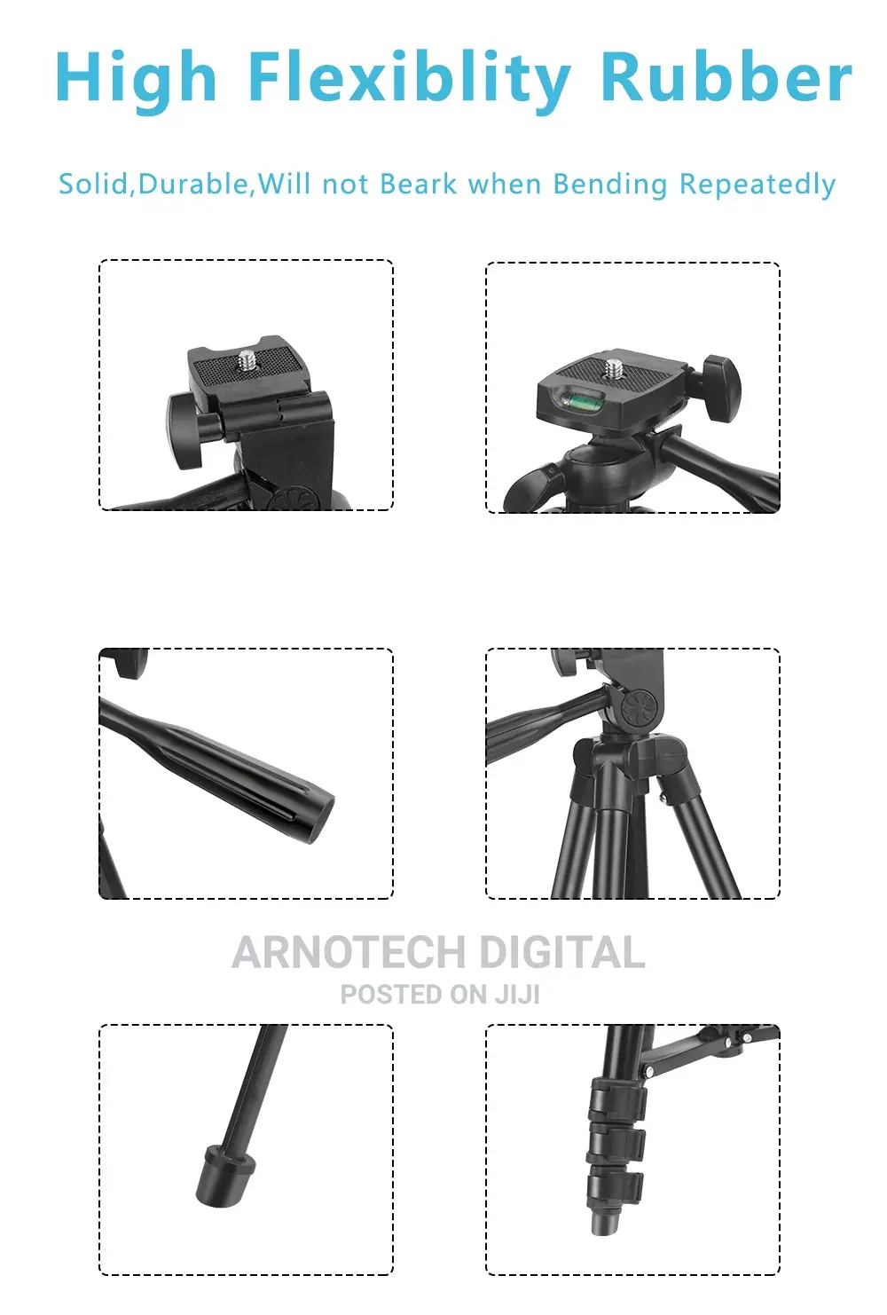 Youtube Tiktok Vlogging Kit With Stand + Mic + Led Light