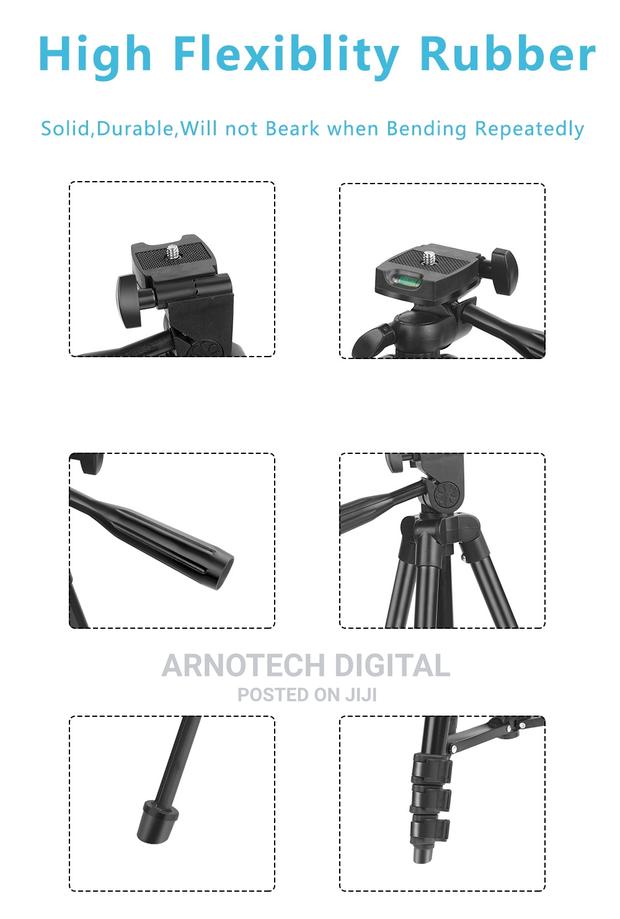 Youtube Tiktok Vlogging Kit With Stand + Mic + Led Light - thumbnail 4