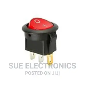 On-Off 3 Leg Round Rocker Switch With Red Light