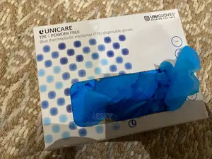 Uk-Unicare Thermoplastic Elastomer TPE. Disposable Gloves.