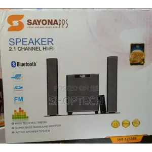 2.1ch Sayona Sht-1253bt Hifi Home Theater Speaker System.