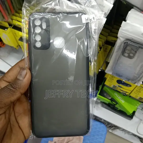 Back Cover for Infinix Hot 9 Shockproof Smoke Matte Finish B
