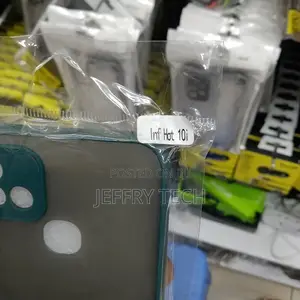 Back Cover for Infinix Hot 10i (PC Hard Back, Smoke Camera P