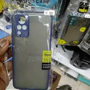Back Cover for Vivo V21 5G Matte Finish Smoke Cover (Blue,