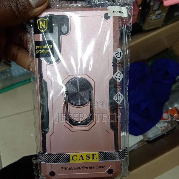 Oppo Reno 4 Cover Hard PC Finger Ring Stand Mobile Phone She