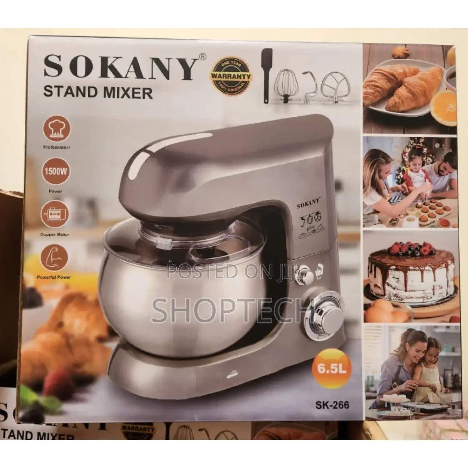 6.5 Litres Sokany Stand Mixer.