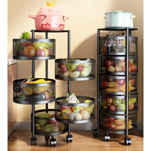 Fruits/Kitchen Storage Rack With Wheels*
5 Stair/Tier .