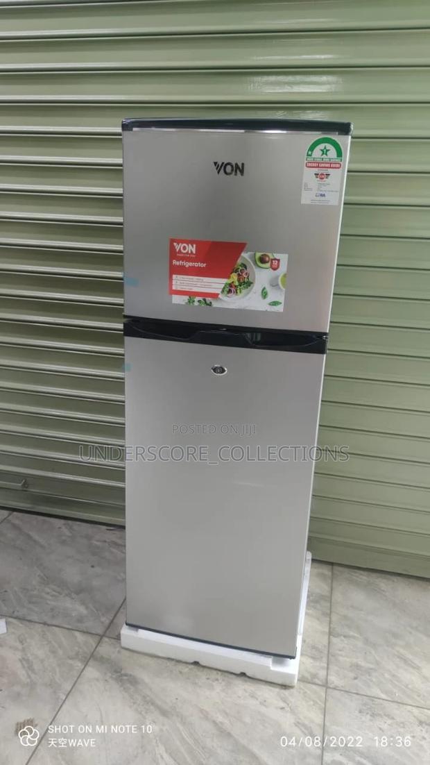 Von VART-19DHY Double Door Fridge 136l-Silver