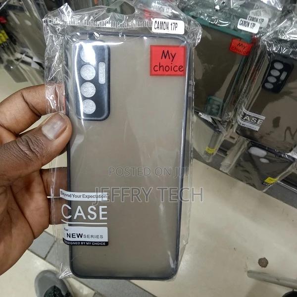 Back Cover for Tecno Camon 17P (Black, Camera Bump Protecto
