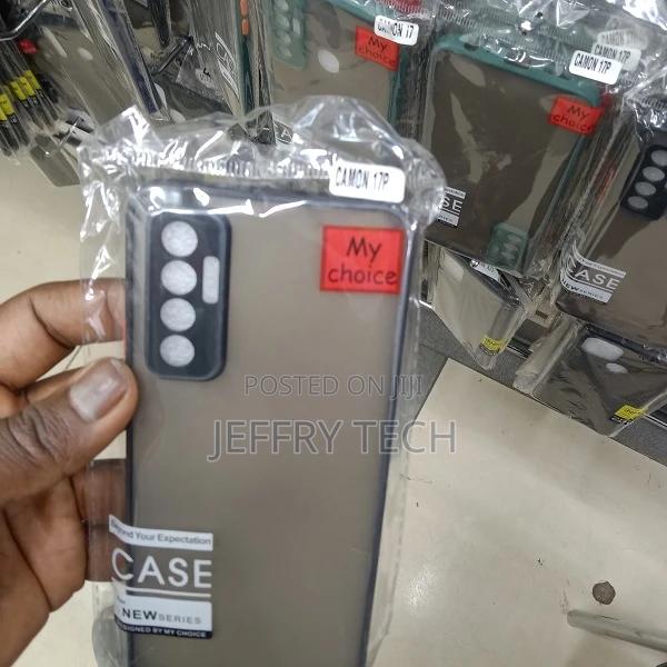 Back Cover for Tecno Camon 17P (Black, Camera Bump Protecto - thumbnail 3